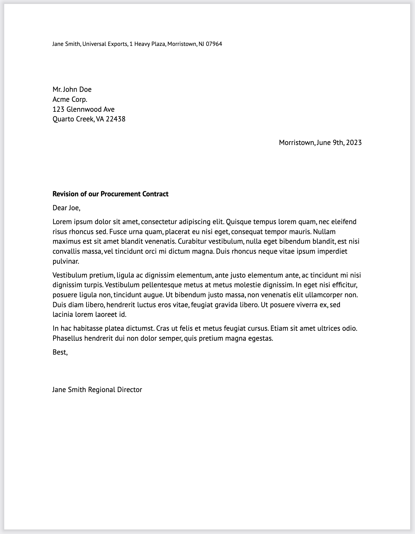 Letter