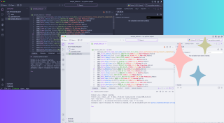 Screenshot of Positron IDE with custom extensions and themes